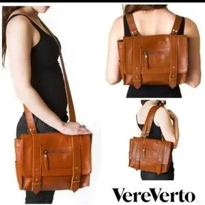 Vere Verto | Bags | New Cognac Leather Vere Verto Backpack  display picture 1